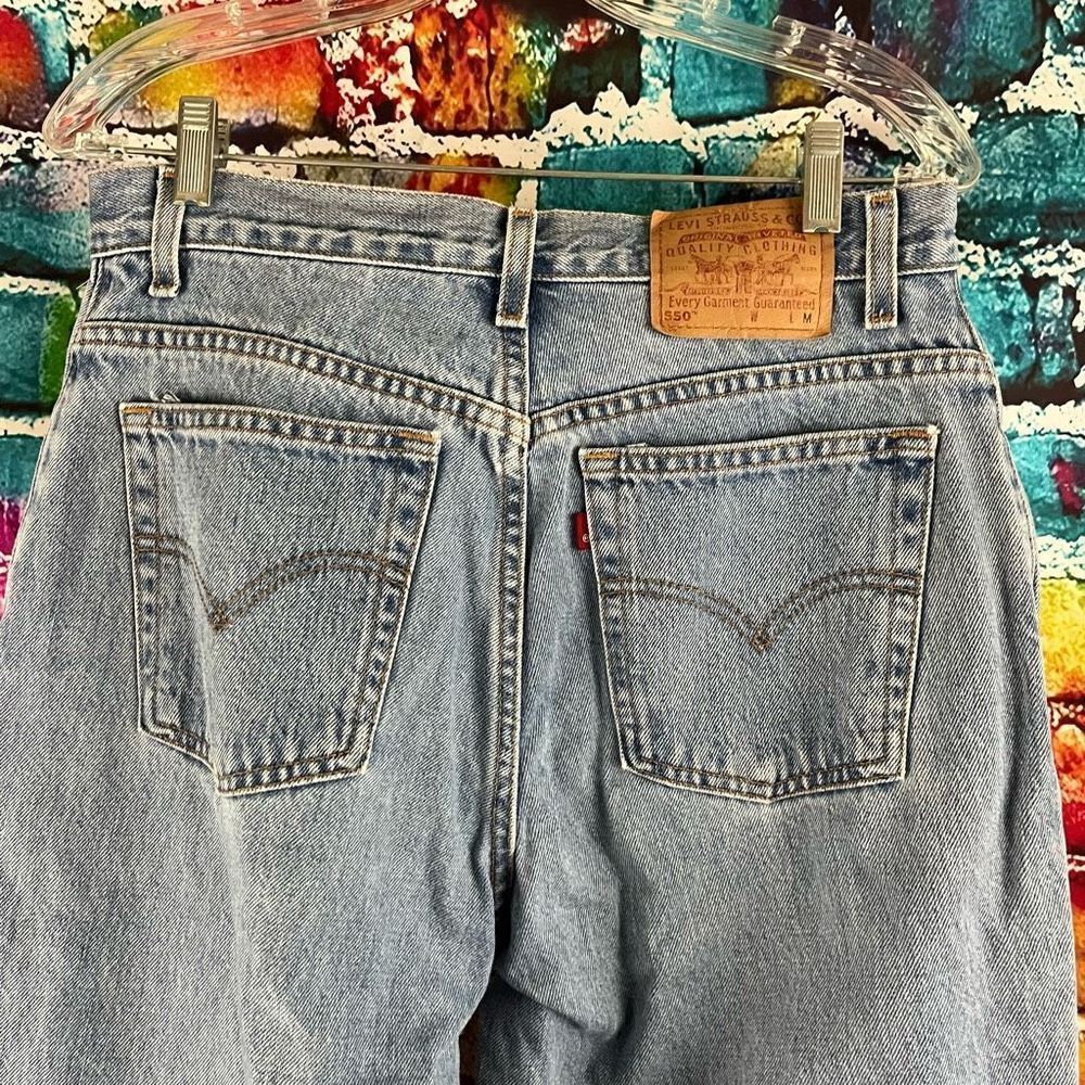 Vintage Y2K Levi's 550 Relaxed Fit Tapered Leg 12 Mis Medium Jeans - Picture 4 of 9